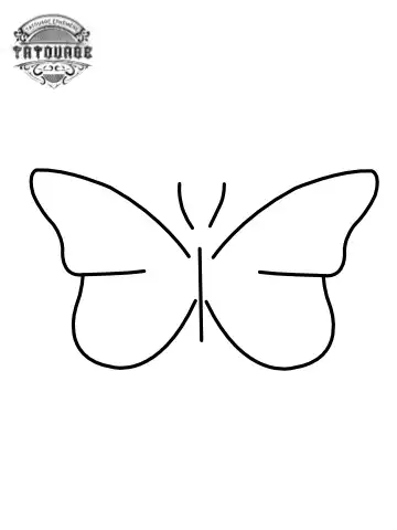 tatouage ephemere papillon simple Tatouage éphémère papillon simple