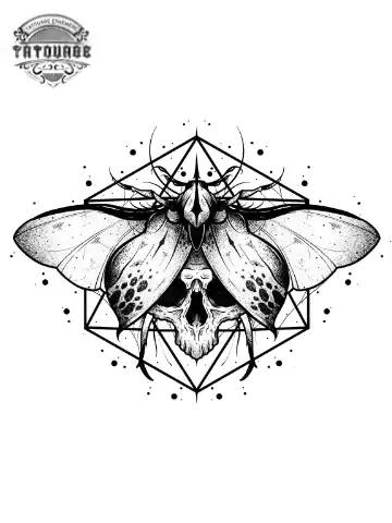 tatouage ephemere papillon sphinx Tatouage éphémère papillon sphinx