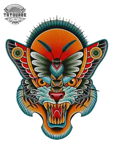 Tatouage éphémère papillon tigre