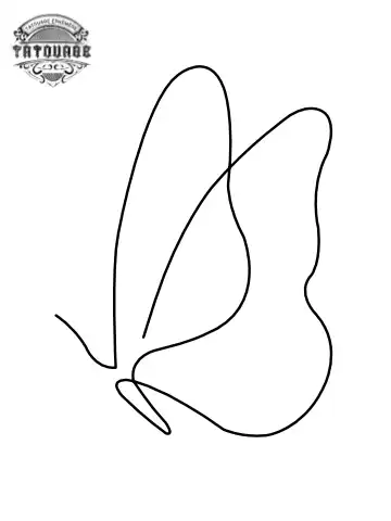 tatouage ephemere papillon trait fin Tatouage éphémère papillon trait fin