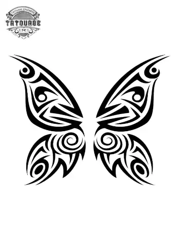 tatouage ephemere papillon tribal Tatouage éphémère papillon tribal