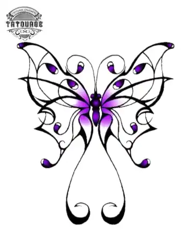 tatouage ephemere papillon volute Tatouage éphémère papillon volute