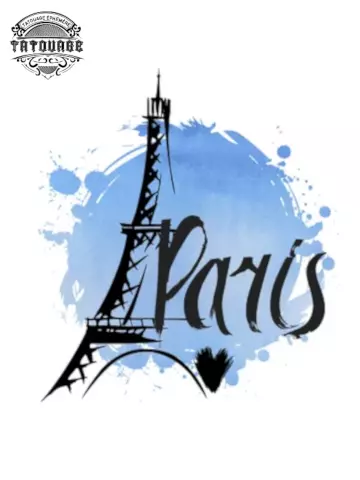 tatouage ephemere paris bleu noir Tatouage éphémère paris bleu noir