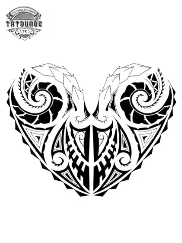 tatouage ephemere polynesien amour Tatouage éphémère polynésien amour