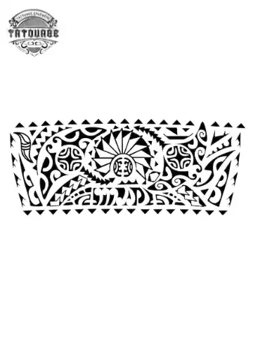 tatouage ephemere polynesien bracelet femme Tatouage éphémère polynésien bracelet femme