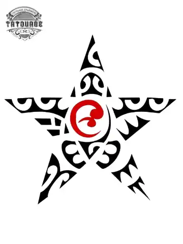 Tatouage éphémère polynésien étoile