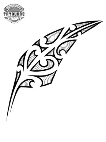 tatouage ephemere polynesien fougere Tatouage éphémère polynésien fougère
