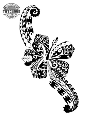 tatouage ephemere polynesien hibiscus Tatouage éphémère polynésien hibiscus
