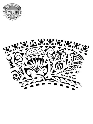 tatouage ephemere polynesien manchette homme Tatouage éphémère polynésien manchette homme
