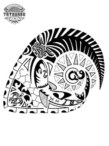 tatouage ephemere polynesien requin et tortue Tatouage éphémère polynésien requin et tortue