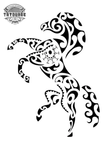 Tatouage éphémère polynésien signe astrologique
