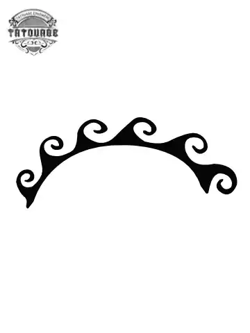 Tatouage éphémère polynésien vague