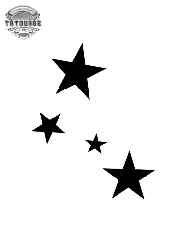 tatouage ephemere quatre etoiles Tatouage éphémère quatre étoiles