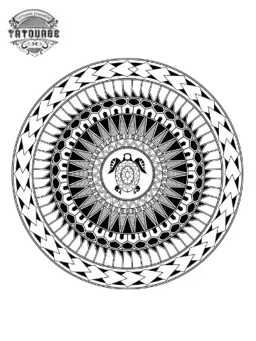 tatouage ephemere raie tortue polynesien Tatouage éphémère raie tortue polynésien