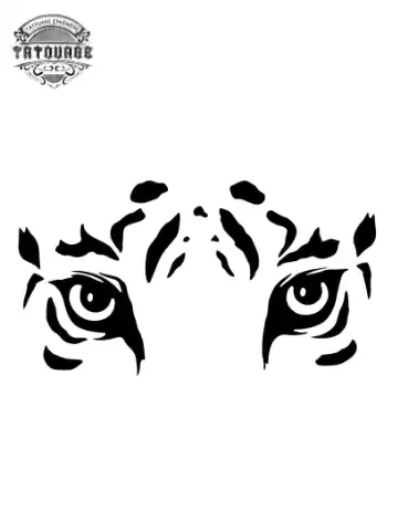 tatouage ephemere regard tigre Tatouage éphémère regard tigre