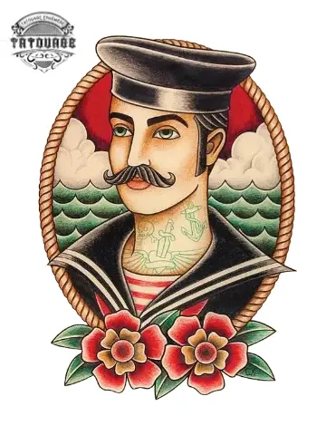 tatouage ephemere retro marin Tatouage éphémère rétro marin