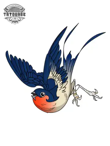 tatouage ephemere rustique hirondelle Tatouage éphémère rustique hirondelle