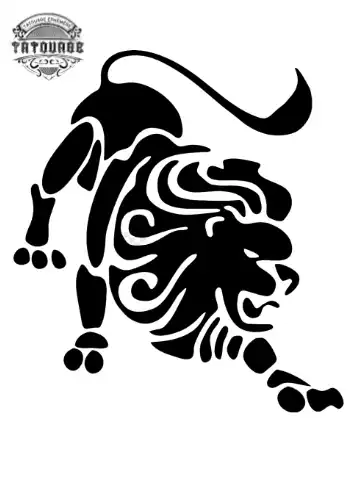 tatouage ephemere signe zodiacal lion Tatouage éphémère signe zodiacal lion