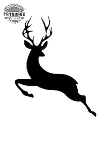 tatouage ephemere silhouette cerf Tatouage éphémère silhouette cerf