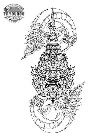 Tatouage éphémère style thaïlandais