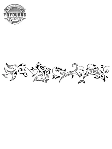 Tatouage éphémère tahitien bracelet femme