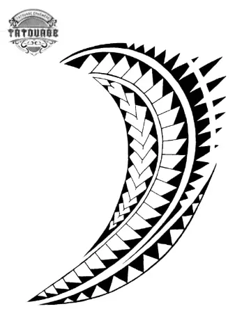 Tatouage éphémère tahitien pectoraux
