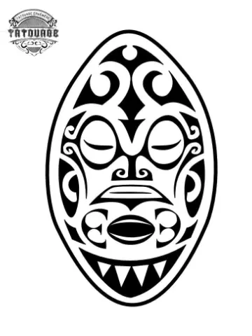 Tatouage éphémère tahitien rugby