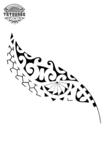 Tatouage éphémère tahitien simple