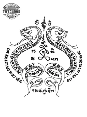 Tatouage éphémère thaïlandais serpent