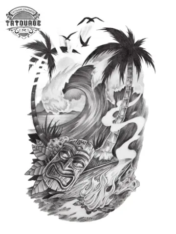 Tatouage éphémère thème marin