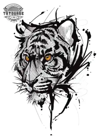 Tatouage éphémère tigre blanc