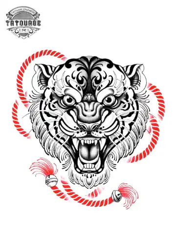 tatouage ephemere tigre chinois homme Tatouage éphémère tigre chinois homme