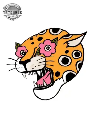 Tatouage éphémère tigre femme