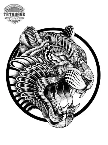tatouage ephemere tigre maorie Tatouage éphémère tigre maorie