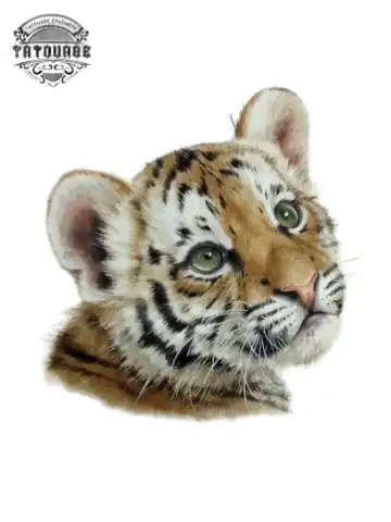 tatouage ephemere tigre petit Tatouage éphémère tigre petit