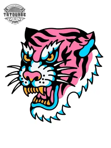 tatouage ephemere tigre pour femme Tatouage éphémère tigre pour femme