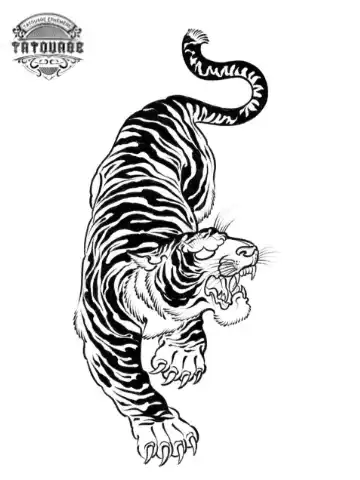 Tatouage éphémère tigre simple