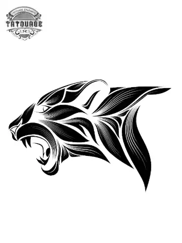 tatouage ephemere tigre stylise Tatouage éphémère tigre stylisé