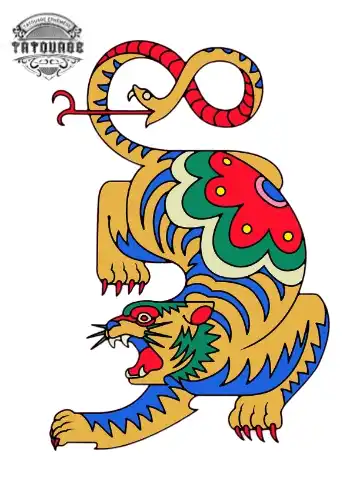 tatouage ephemere tigre thai Tatouage éphémère tigre thaï