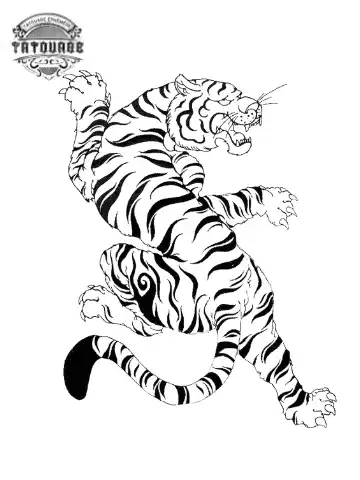 tatouage ephemere tigre thailandais Tatouage éphémère tigre thaïlandais