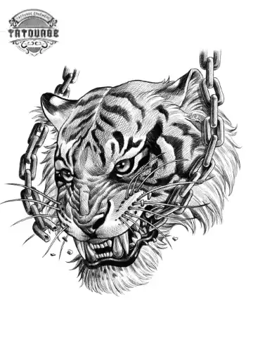 Tatouage éphémère tigre