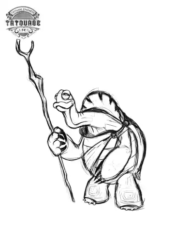 tatouage ephemere tortue cartoon Tatouage éphémère tortue cartoon