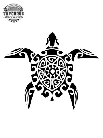tatouage ephemere tortue de mer polynesienne Tatouage éphémère tortue de mer polynésienne