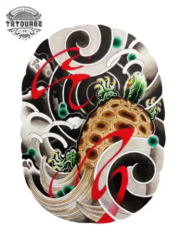 tatouage ephemere tortue japonaise Tatouage éphémère tortue Japonaise