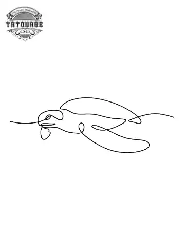 tatouage ephemere tortue ligne Tatouage éphémère tortue ligne