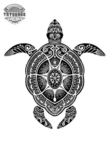 tatouage ephemere tortue mandala Tatouage éphémère tortue mandala