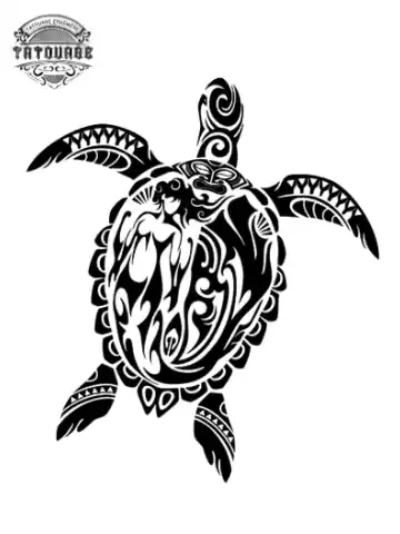tatouage ephemere tortue maorie femme Tatouage éphémère tortue maorie femme