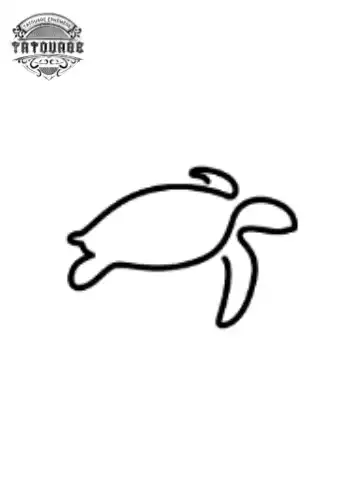 tatouage ephemere tortue minimaliste Tatouage éphémère tortue minimaliste