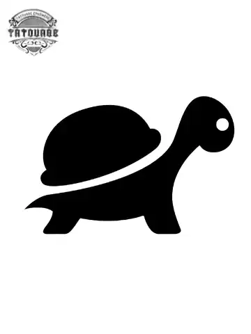 tatouage ephemere tortue noire Tatouage éphémère tortue noire