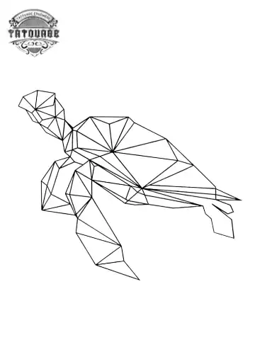 tatouage ephemere tortue origami Tatouage éphémère tortue origami